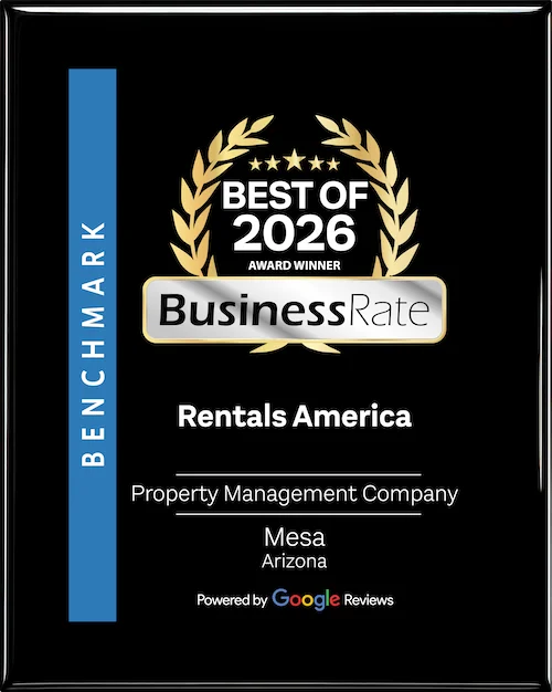 Rentals America recognized by BusinessRate as a Best of 2026 Property Management Company in Mesa, Arizona