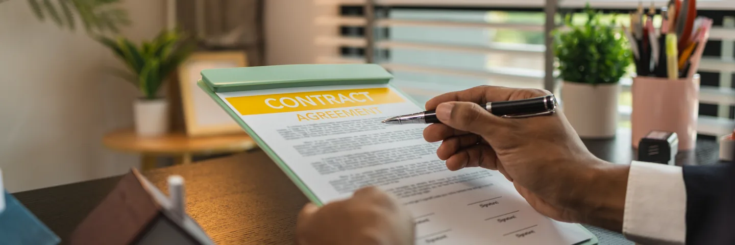 Signing a property management agreement